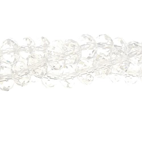 Chinese Crystal Rondelle Bead Strand, Clear, 6x8mm , about 72 beads - Click Image to Close