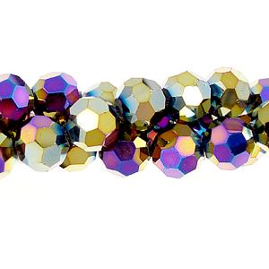 Chinese Crystal Round Strand, Rainbow, 10mm ,20 beads - Click Image to Close