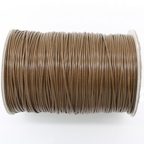 1mm, 1.5mm, 2mm Round Waxed Polyester Cord Thread, saddle brown - Click Image to Close