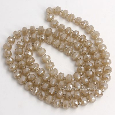 opaque khaki light 5x8mm angular crystal beads