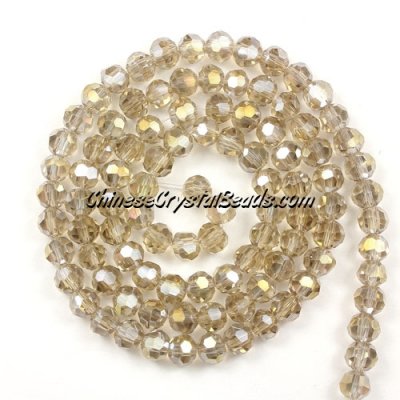 Chinese Crystal 4mm Round Bead Strand, Silver champpagne AB,about 100 beads