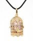 Birdcage Harmony Ball Pendant Women Necklace with 30 inchChain For Pregnant Women, kc gold plated brass, 1pc