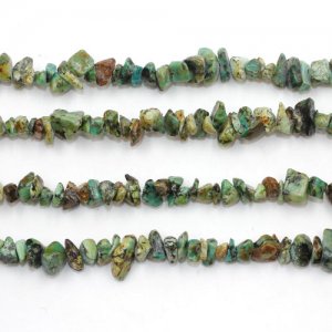 African turquoise Gemstone Chips, 5mm-10mm, Hole:Approx 0.8mm, Length:Approx 30 Inch