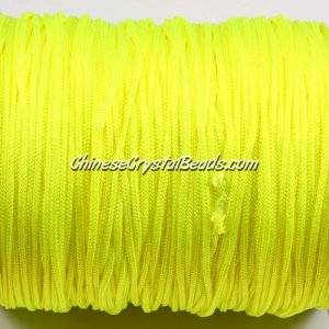 1.5mm nylon cord, lemon yellow#neon color, Pave string unite, sold by the meter,
