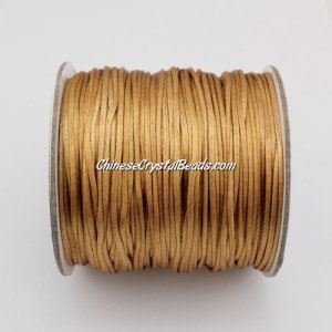 1.5mm Satin Rattail Cord thread, #22, khaki, 80Yard spool