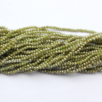 10 strands 2x3mm chinese crystal rondelle beads opaque green e10 about 1700pcs