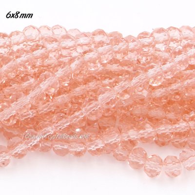 6x8mm Rosaline Rondelle Crystal beads about 70 beads
