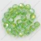 25Pcs 8mm Crystal Round beads strand, Lime green AB
