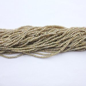 10 strands 2x3mm chinese crystal rondelle beads opaque flaxen AB about 1700pcs