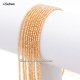 210Pcs 1.5x2mm rondelle crystal beads golden shadow with Polyester thread