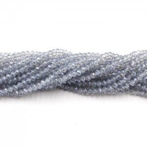 130 beads 3x4mm crystal rondelle beads gray blue light2