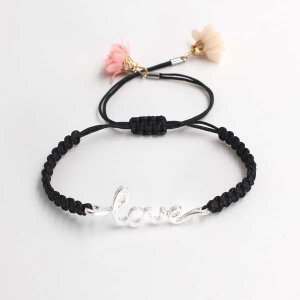 Woven bracelet love charm #02