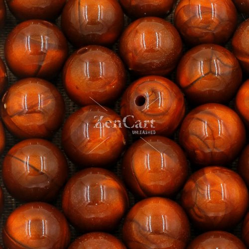 1Pc ABS imitation cat eye's beads, orange, 17mm, hole: 2.5mm