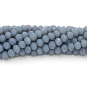 4x6mm opaque dark gray Chinese Crystal Rondelle Beads about 95 beads
