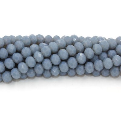 4x6mm opaque dark gray Chinese Crystal Rondelle Beads about 95 beads