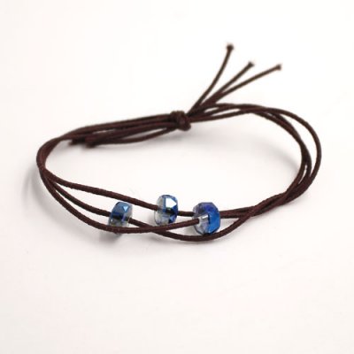 Busy Girl Bangle Hair Tie, magic blue crystal beads elastic bracelet, 1 pc