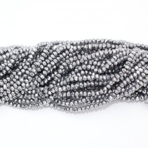 10 strands 2x3mm chinese crystal rondelle beads platinum j10 about 1700pcs