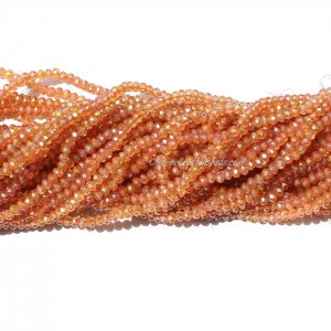 10 strands 2x3mm chinese crystal rondelle beads brown light I3 about 1700pcs