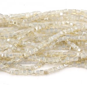 180pcs 2mm Cube Crystal Beads, opal color 07
