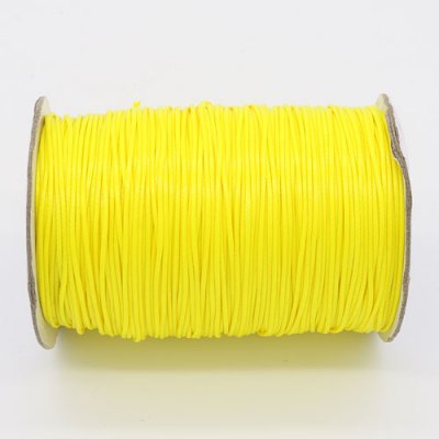 1mm, 1.5mm, 2mm Round Waxed Polyester Cord Thread, neon yellow
