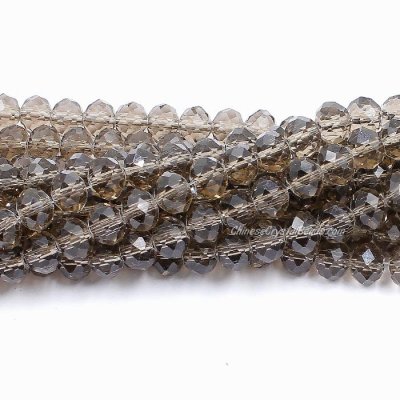 70 pieces 8x10mm Crystal Rondelle Bead,smoke