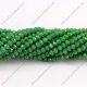 130Pcs 3x4mm Chinese rondelle crystal beads,opaque green