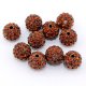 50pcs, 12mm Pave beads, hole: 1.5mm, clay disco beads, coffee