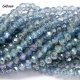 6x8mm transparent green light Chinese Crystal Rondelle Beads about 70 beads