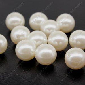 Imitation Pearl ABS Beads, 16mm Round, Hole:Approx 2mm, Sold By 12pcs per pkg