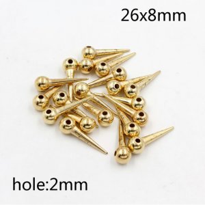 100Pcs 26x8mm Basketball Wives round ball Spikes Acrylic gold Uneven color, hole: 2mm