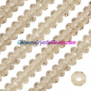 Crystal European Beads, S.Champagne , 8x14mm, 5mm big hole,12 beads