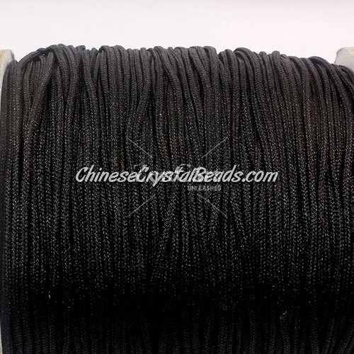 1.5mm nylon cord, black#900, Pave string unite, sold by the meter,