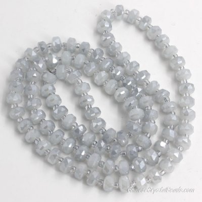 gray and blue light 5x8mm angular crystal beads