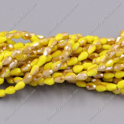 Chinese Crystal Teardrop Beads Strand, #019, 3x5mm, about 100 Beads