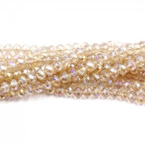 70 pieces 8x10mm Crystal Rondelle Bead,S. Champagne AB