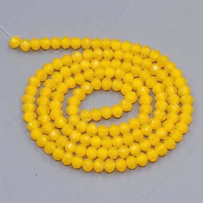 130Pcs 3x4mm Chinese Crystal Rondelle Beads, amber jade