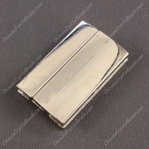 Big strong Magnetic Clasps, 7x25x40mm, silver plated Brass, sold 1 piece