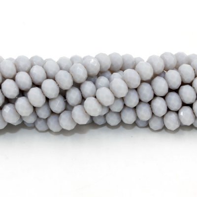 4x6mm light opaque gray Chinese Crystal Rondelle Beads about 95 beads