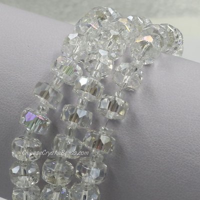 80pcs Clear AB 5x8mm angular crystal beads