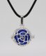 Rose Flower Harmony Ball Pendant Women Necklace with 30 inchChain For Pregnant Women, silver plated brass, 1pc