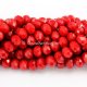 Chinese Crystal Rondelle Bead Long Strand, Red Velvet, 6x8mm , about 72 beads