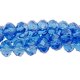 70 pieces 8x10mm Chinese Crystal Rondelle Strand, med Sapphire