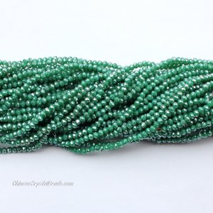10 strands 2x3mm chinese crystal rondelle beads opaque green e2 about 1700pcs