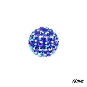 18mm Crystal Disco Ball Acrylic Rhinestone Sapphire AB 1 bead