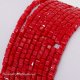 2x2mm cube crytsal beads, opaque red velet 5, 180pcs