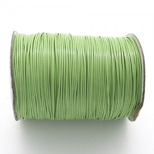 1mm, 1.5mm, 2mm Round Waxed Polyester Cord Thread, Light Olive