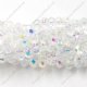 Chinese Crystal Long Bead Strand, Half Clear AB, 6x8mm ,about 72 beads