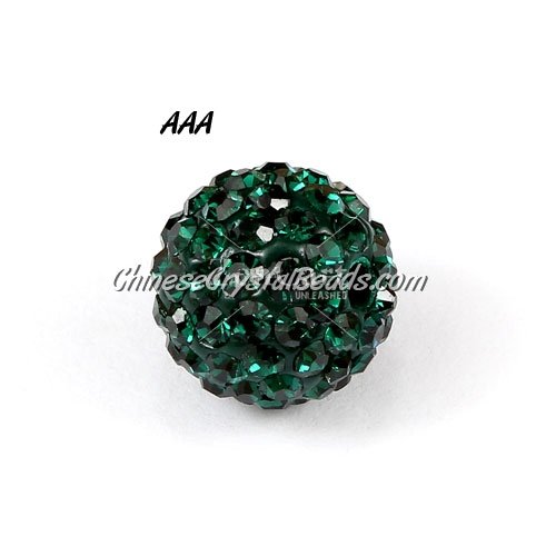 10Pcs 10mm AAA high quality Pave beads, Shining, Emerald