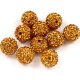 50pcs, 12mm Pave beads, hole: 1.5mm, clay disco beads, Amber