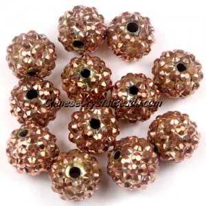 14mm Acrylic Disco beads copper 1 bead